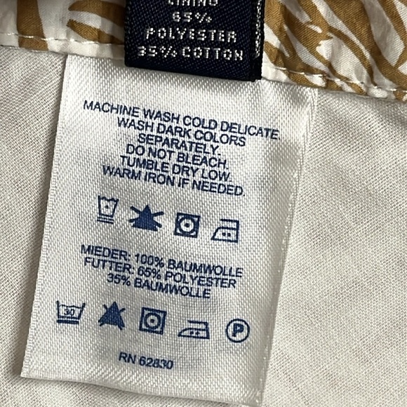 Lands' End Floral Brown and Cream A-line Skirt Knee-Length Casual size 16W - Picture 5 of 11